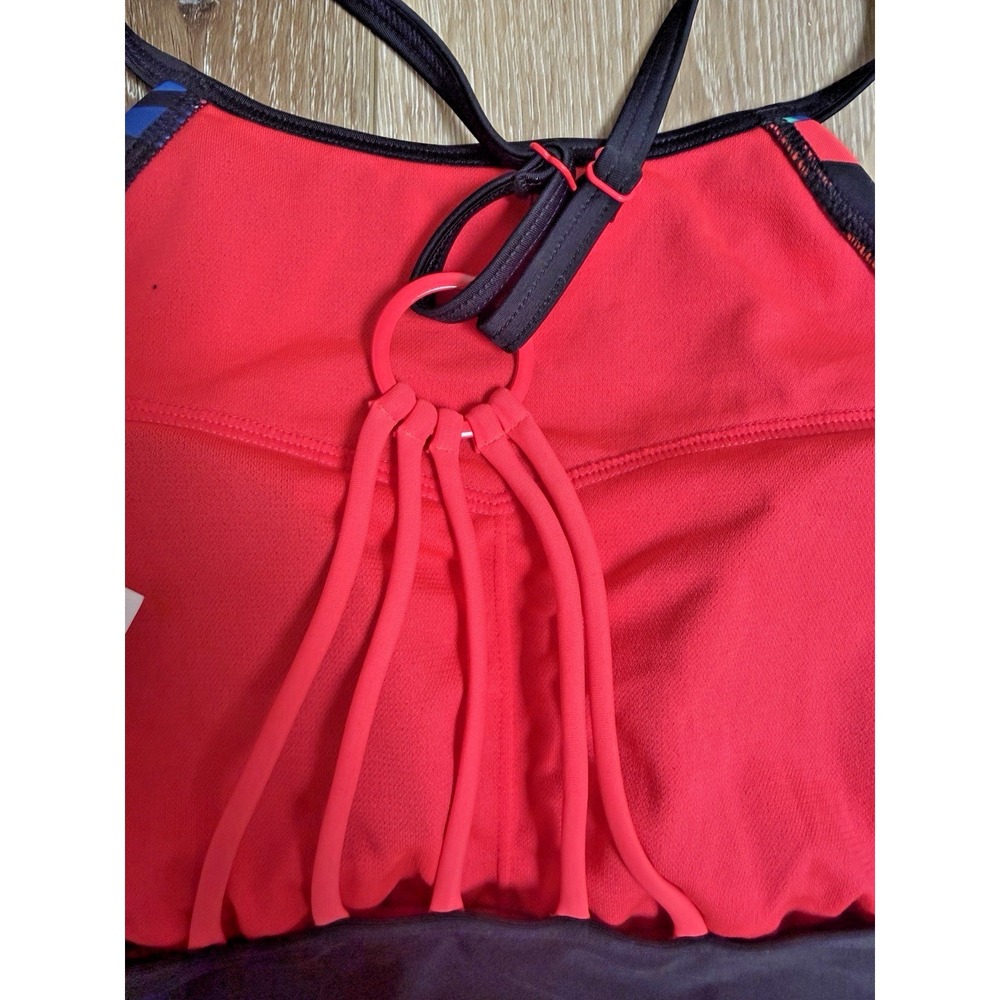 adidas Paradise Crop High Neck Bikini Top Womens Size 8 NWT Floral Swim Top - Picture 5 of 6
